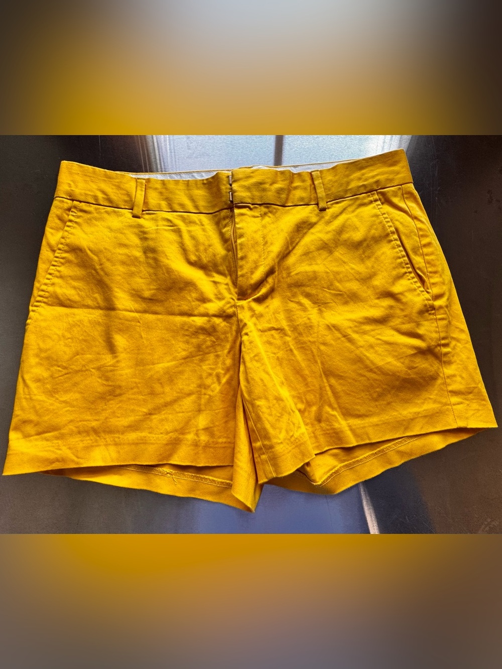 Banana Republic Bright Yellow Tailored Bermuda Shorts